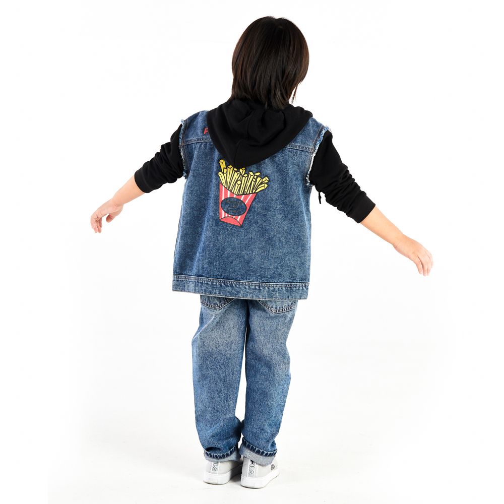 JACKET WOVEN DOODLE FUN LIGHT BLUE 9 YEAR