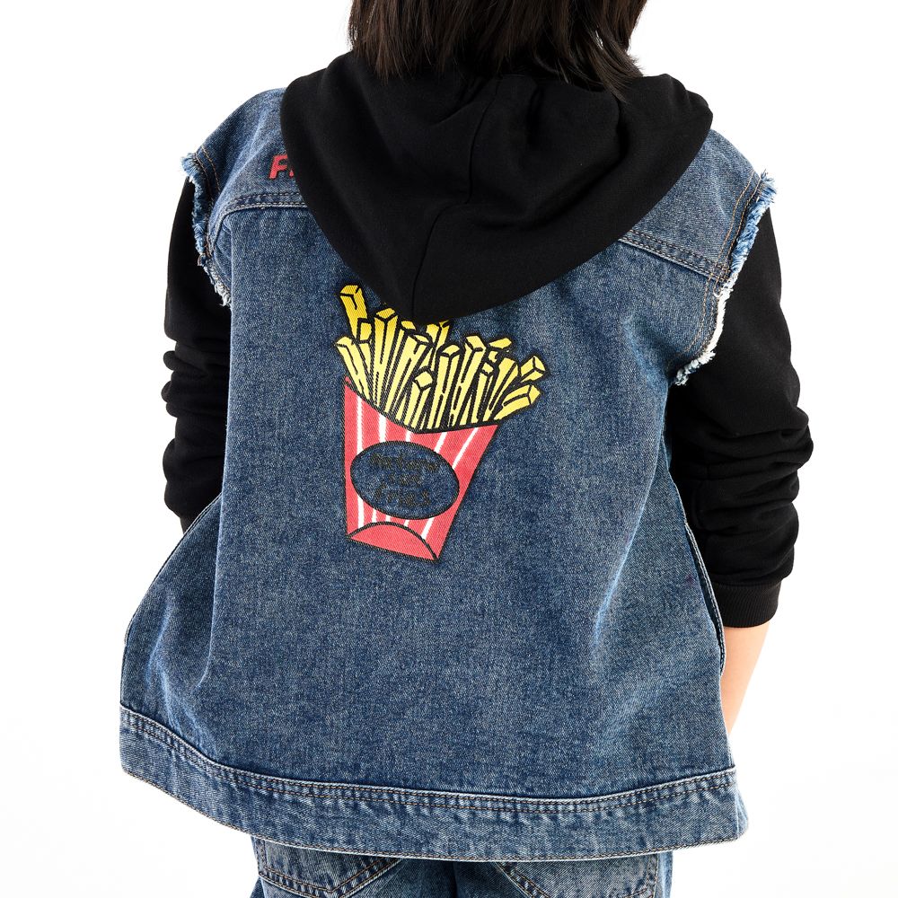 JACKET WOVEN DOODLE FUN LIGHT BLUE 9 YEAR