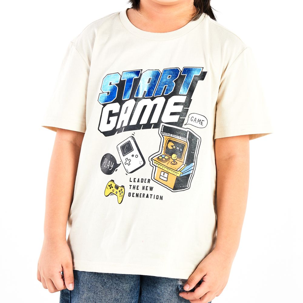 T-SHIRT RETRO BEIGE 5 YEAR