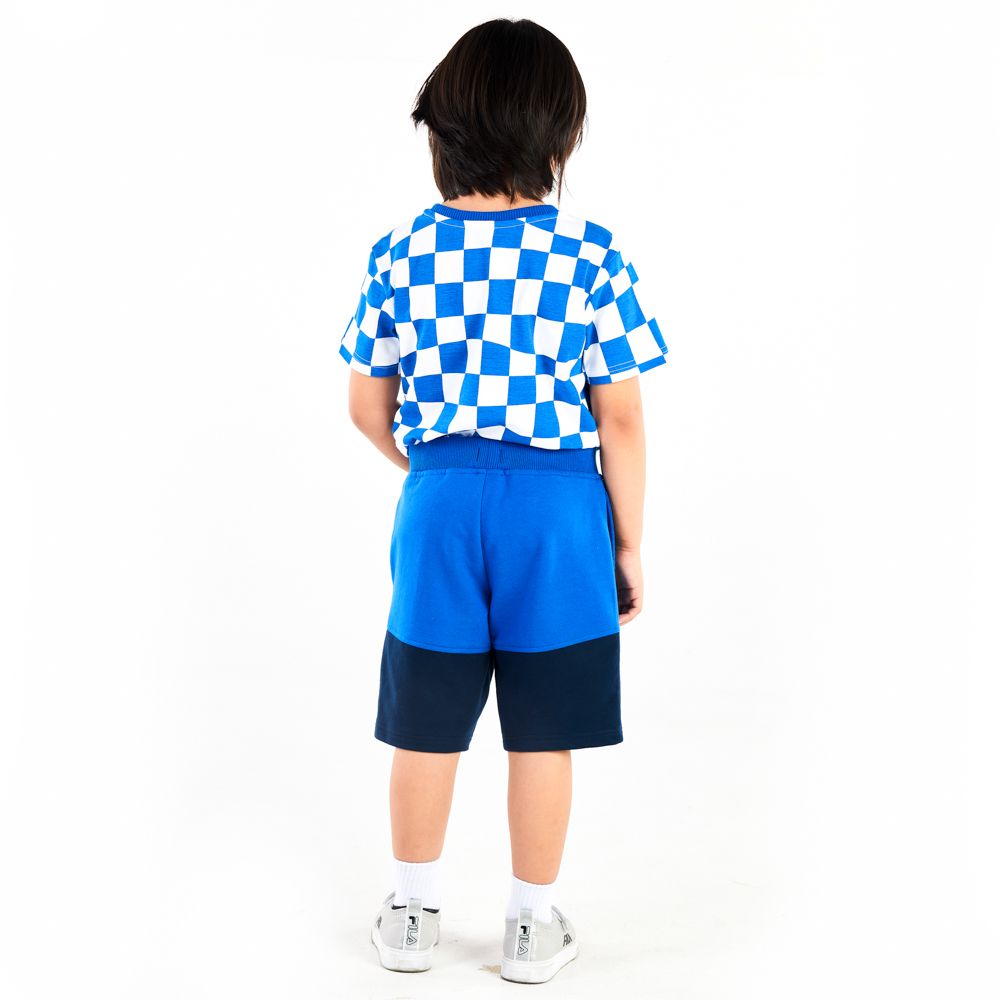 KNIT SHORTS RETRO BLUE 7 YEAR