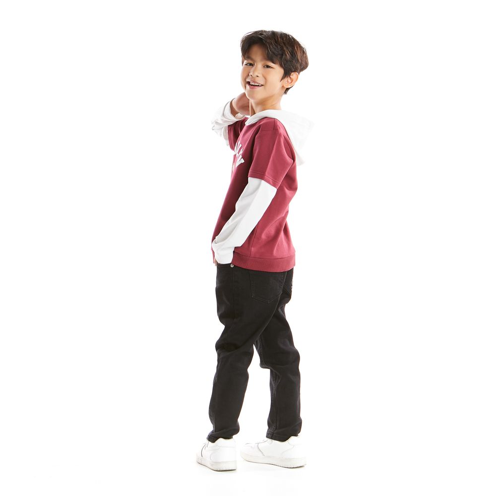 MESTYLE เสื้อฮูดแขนยาวCOOL BEARS สีแดง ไซซ์ 5 ปี