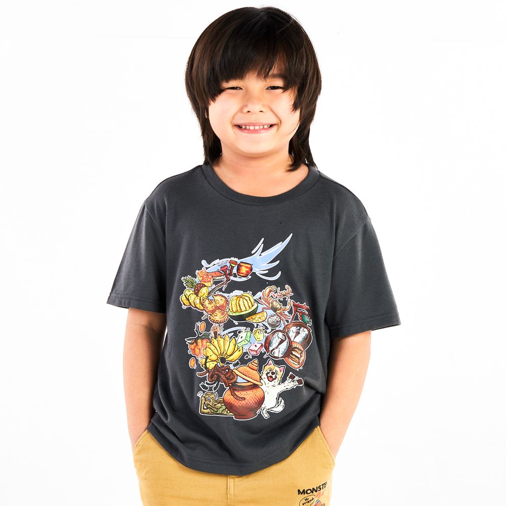 MESTYLE T-SHIRT YOUNG DESIGN CHARCOAL DARK GRAY SIZE 9 YEAR