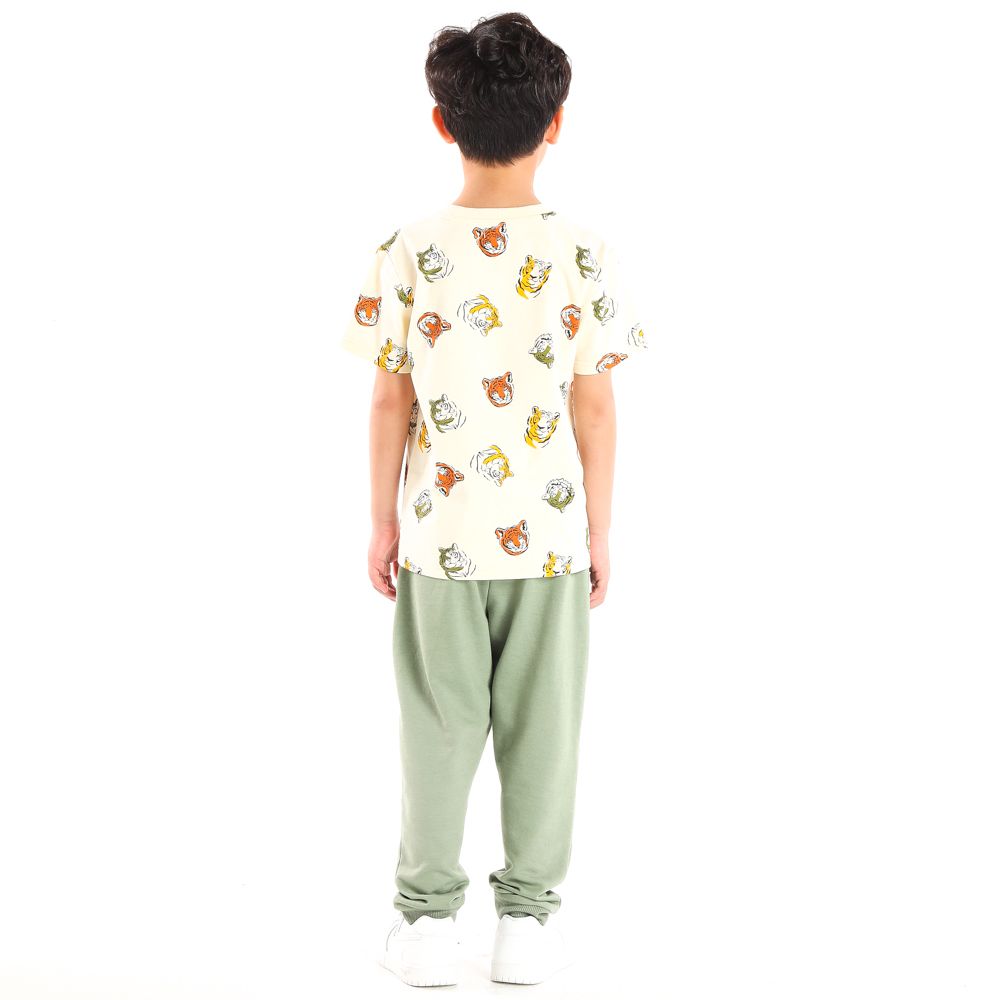 ME STYLE เสื้อแขนสั้นOUTDOORS ครีม 5 ปี