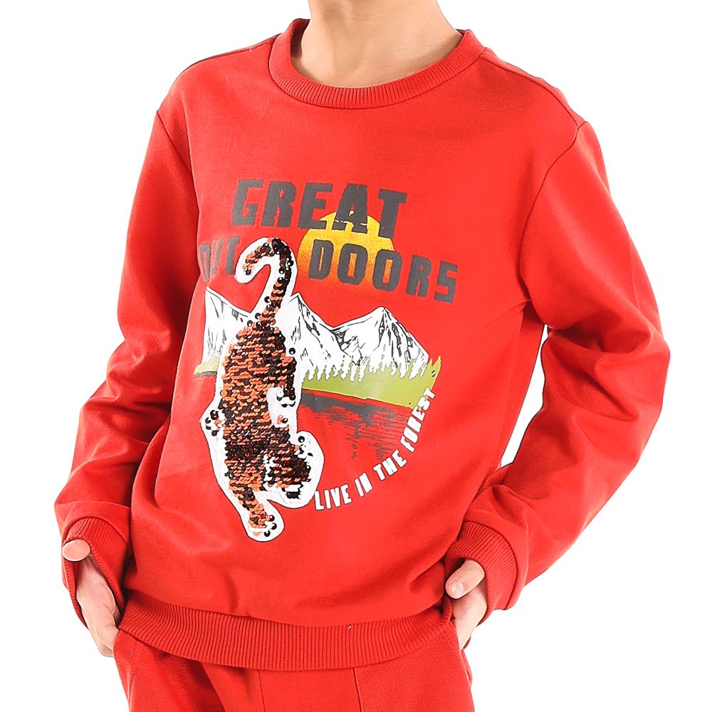 ME STYLE L/S TOP OUTDOORS ORANGE 9 YEAR