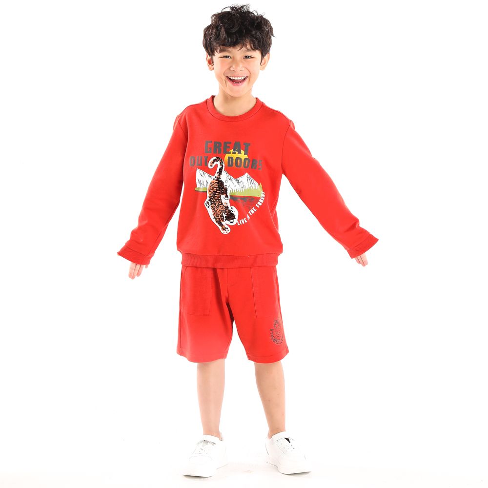 ME STYLE L/S TOP OUTDOORS ORANGE 9 YEAR