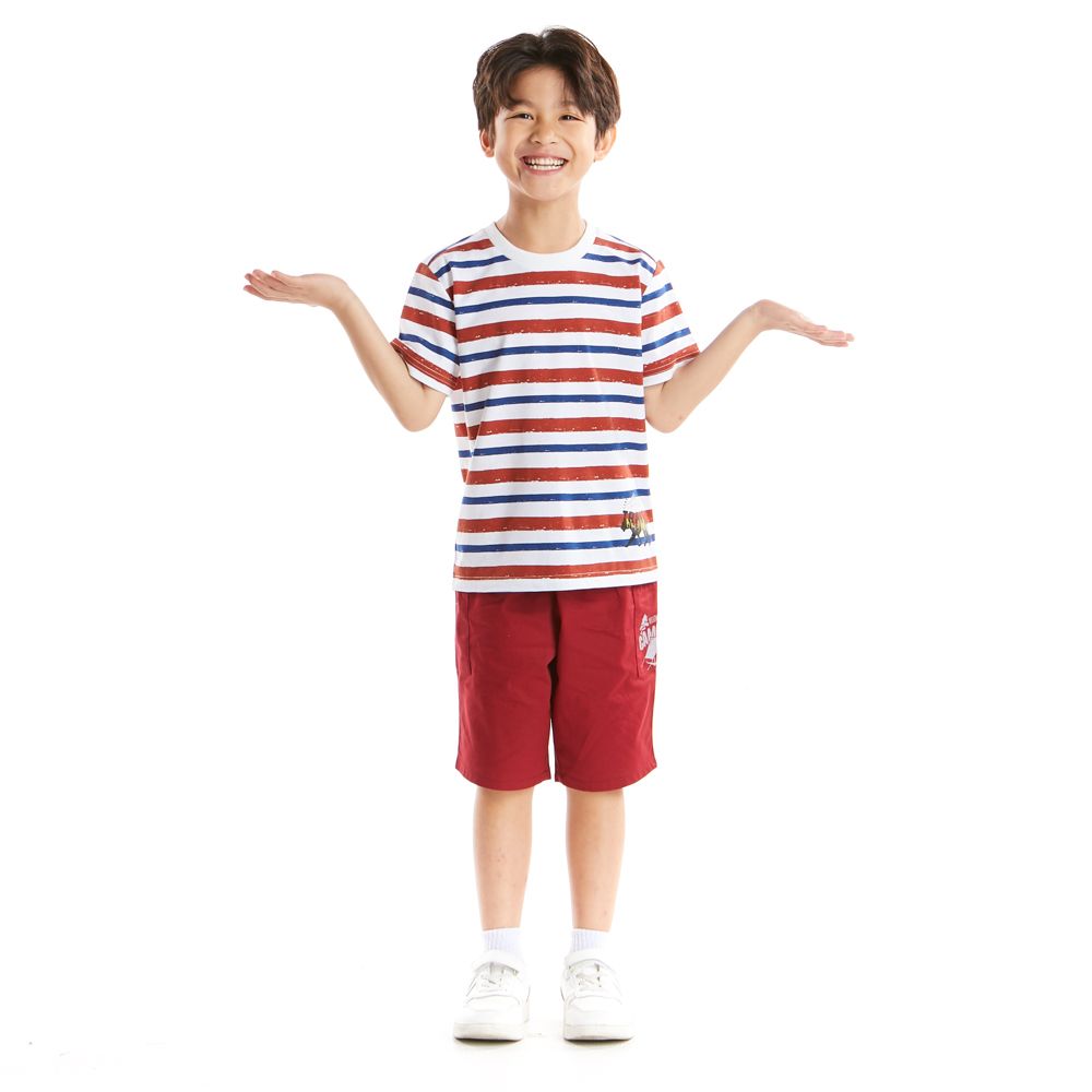 T-SHIRT STRIPE RED 5 YEAR
