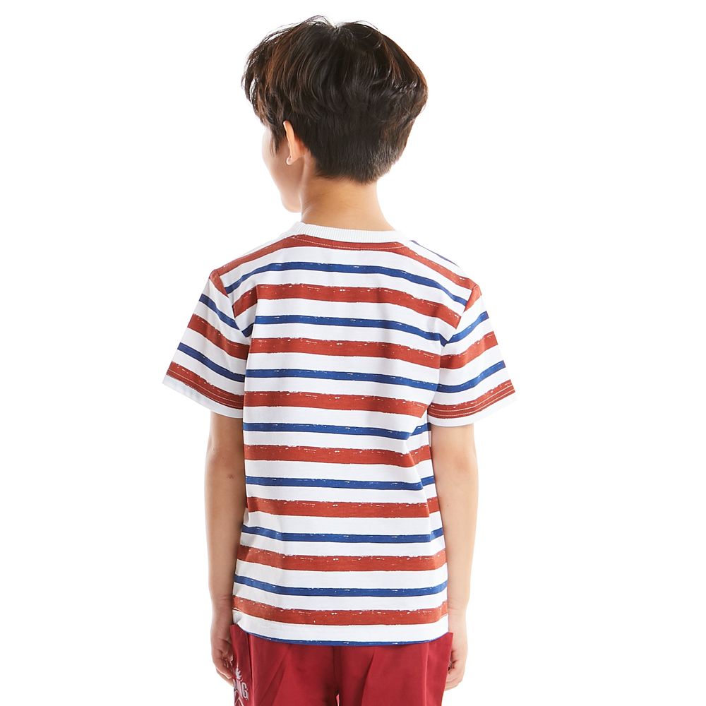 T-SHIRT STRIPE RED 9 YEAR