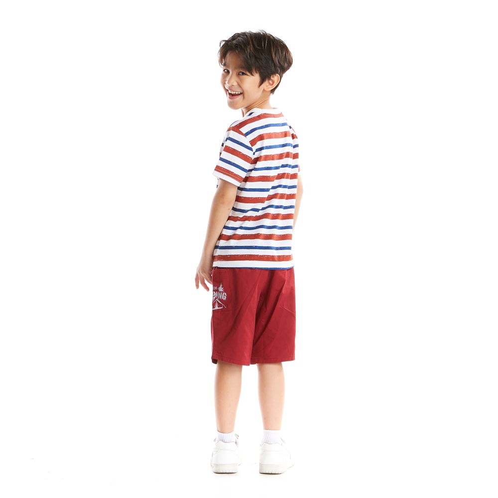 T-SHIRT STRIPE RED 9 YEAR
