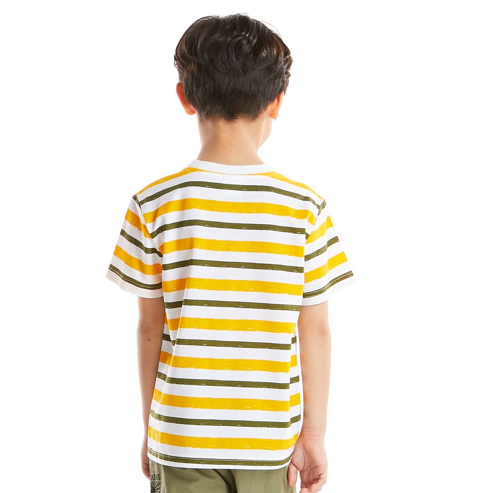 เสื้อแขนสั้นลายริ้ว เหลือง 9 ปี