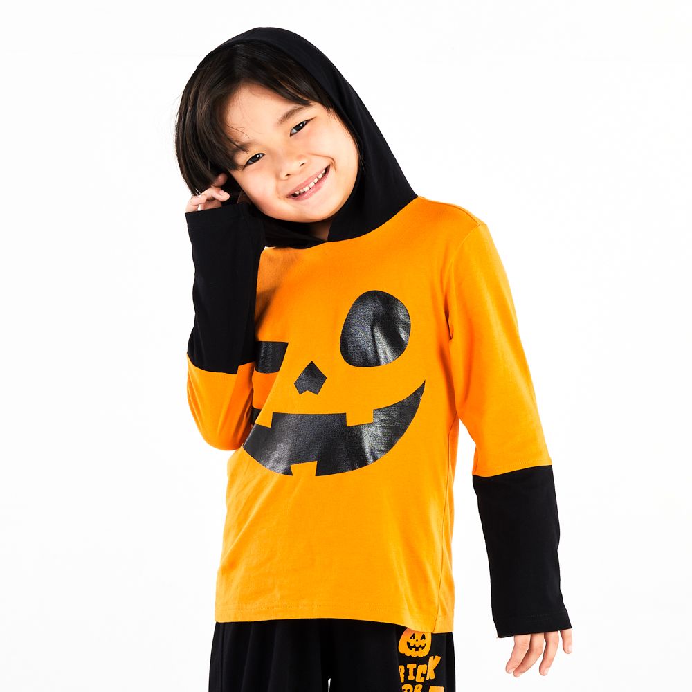 SET HALLOWEEN WITH HOOD ORANGE 7 YEAR