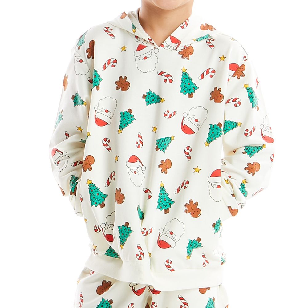 เสื้อแขนยาวฮูดSANTA คละสี 9 ปี