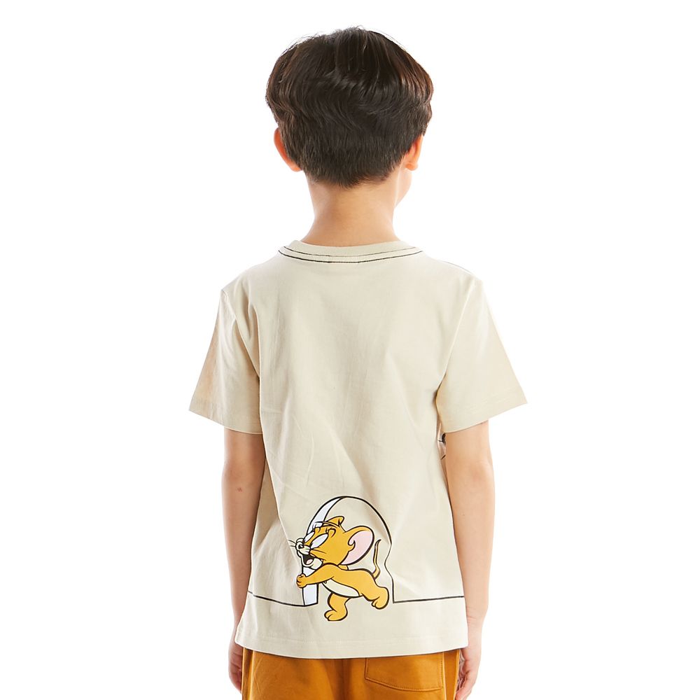 เสื้อแขนสั้นTOM JERRY เบจ 9 ปี