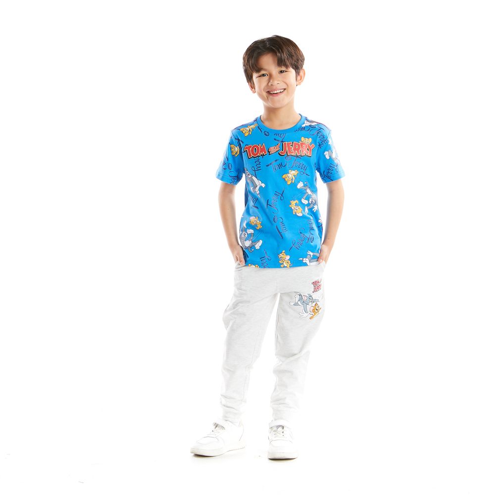 T-SHIRT TOM JERRY BLUE 7 YEAR