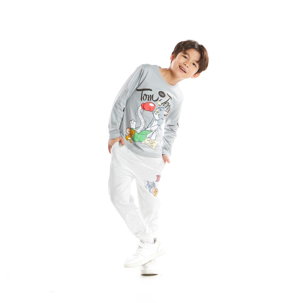 เสื้อแขนยาวTOM JERRY เทา 7 ปี