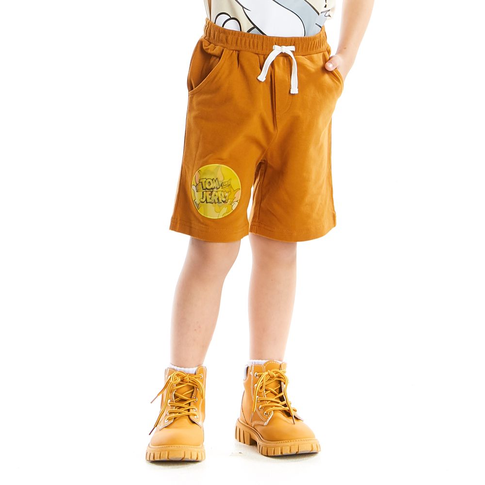 KNIT SHORTS TOM JERRY BROWN 5 YEAR