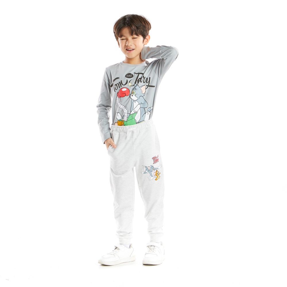 KNIT PANTS TOM JERRY GRAY 5 YEAR