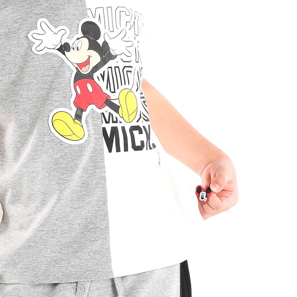 DISNEY เสื้อแขนสั้นตัดต่อMICKEY ขาว 12 ปี