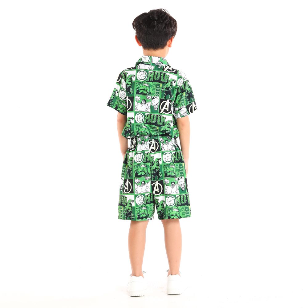 DISNEY SET WOVEN HULK GREEN 5 YEAR