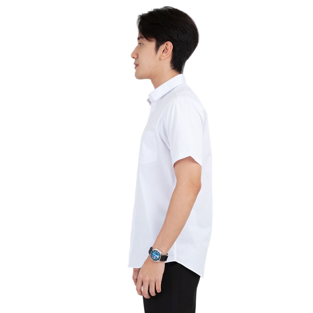 MESTYLE เสื้อแขนสั้นเข้ารูปสีขาว ไซส์ M