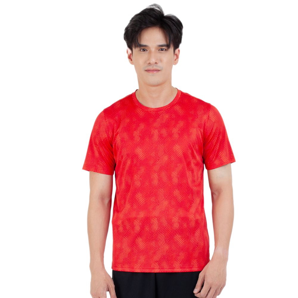 ME STYLE เสื้อกีฬาแขนสั้นพิมพ์ สีแดง ไซส์ XL