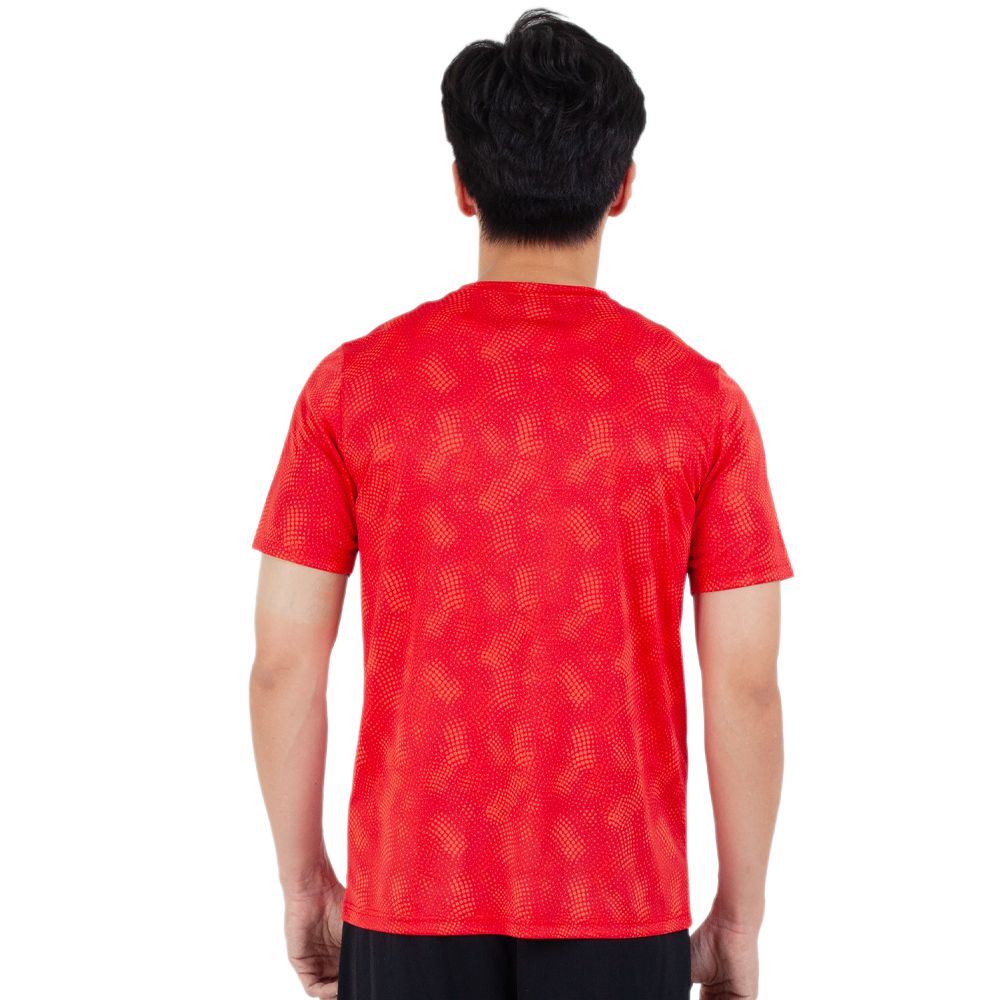 ME STYLE เสื้อกีฬาแขนสั้นพิมพ์ สีแดง ไซส์ XL