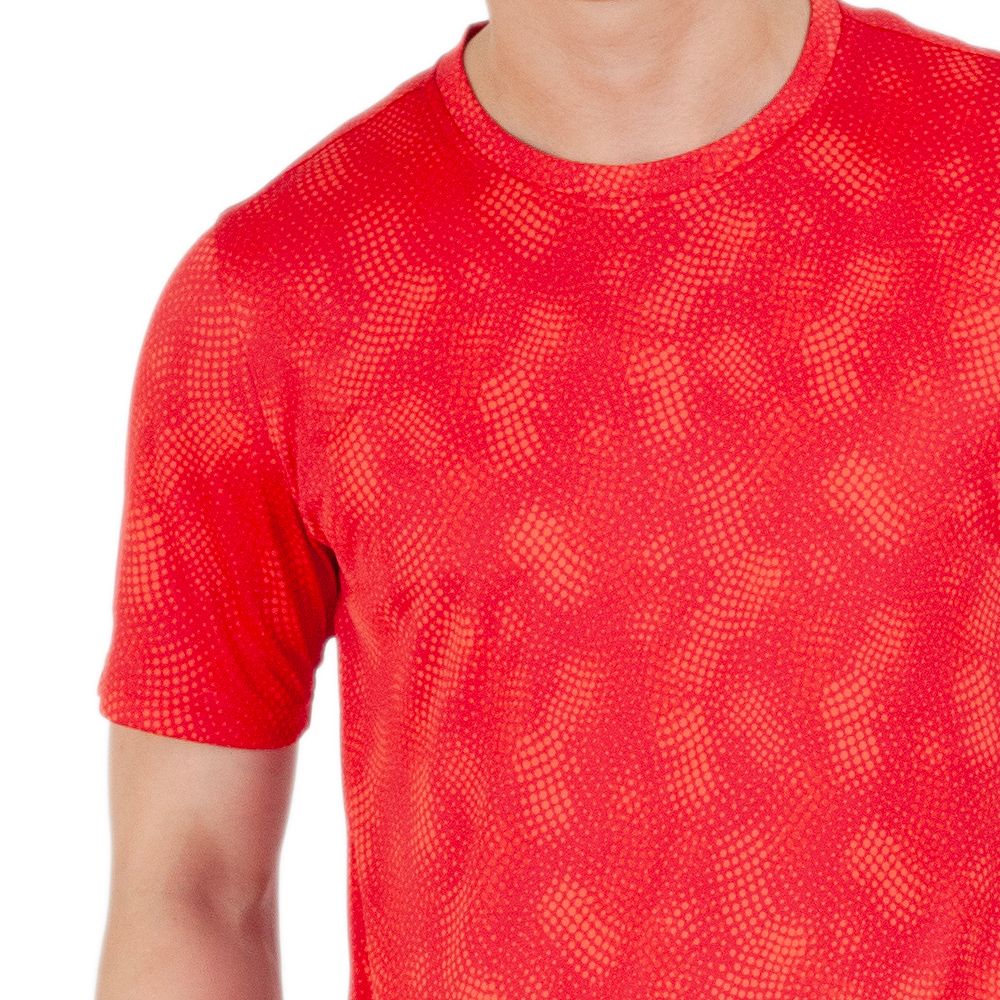 ME STYLE เสื้อกีฬาแขนสั้นพิมพ์ สีแดง ไซส์ XL