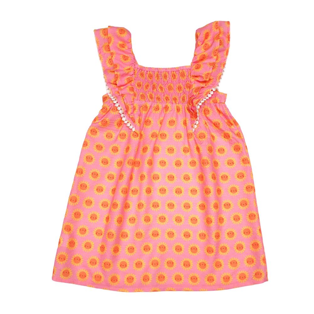 MESTYLE เดรสแต่งลาย SUNRISE สีส้ม ไซส์ 4