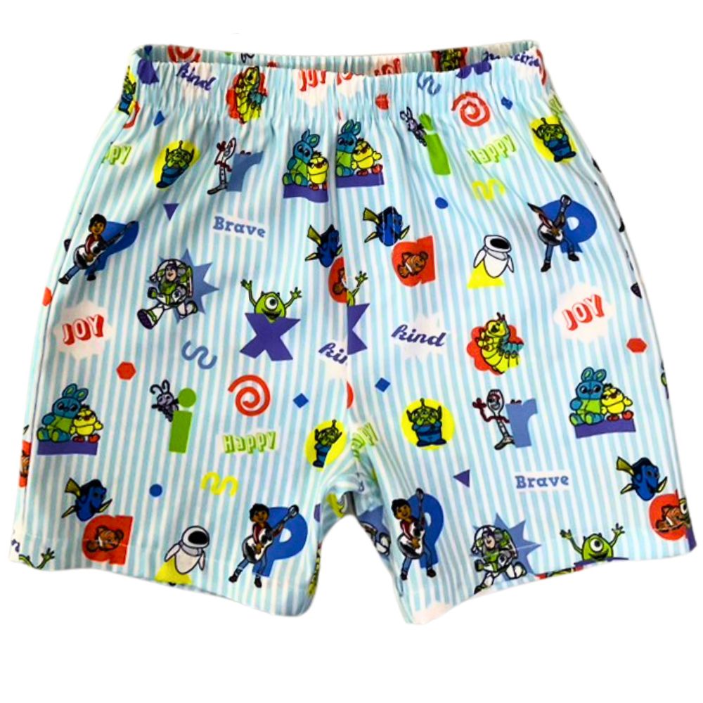 DISNEY MESTYLE ชุดเซ็ทผ้าพิมพ์ PIXAR สีฟ้า 2 ปี