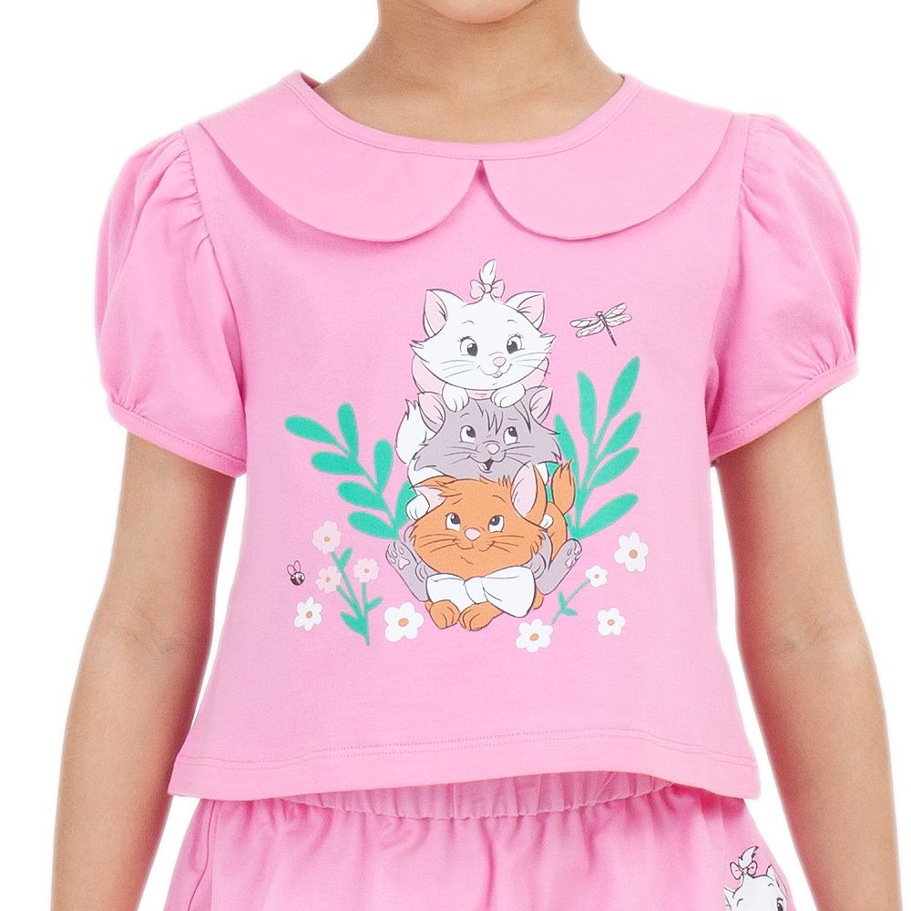 DISNEY เสื้อยืด MARIE สีชมพู ไซส์ 7