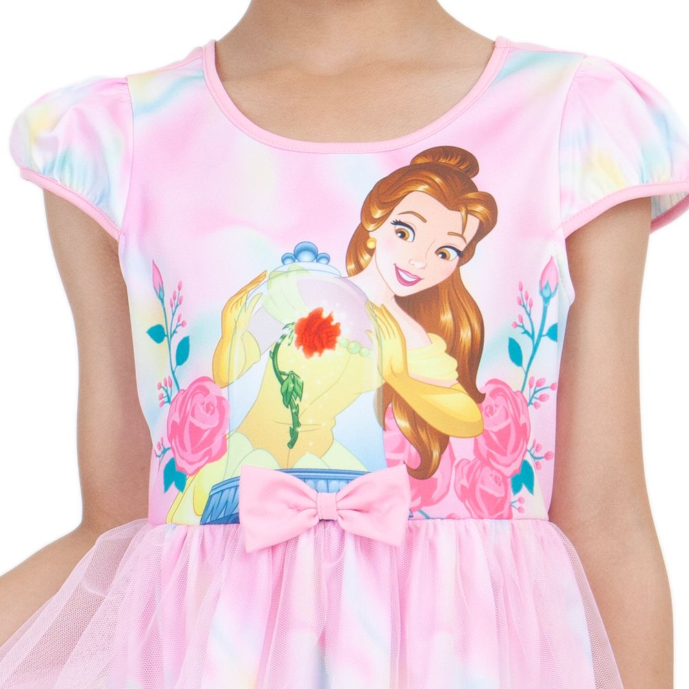 DISNEY ชุดกระโปรงผ้ายืด BELLE ALLOVER PRINT 7 ปี
