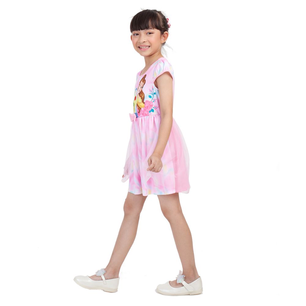 DISNEY ชุดกระโปรงผ้ายืด BELLE ALLOVER PRINT 9 ปี