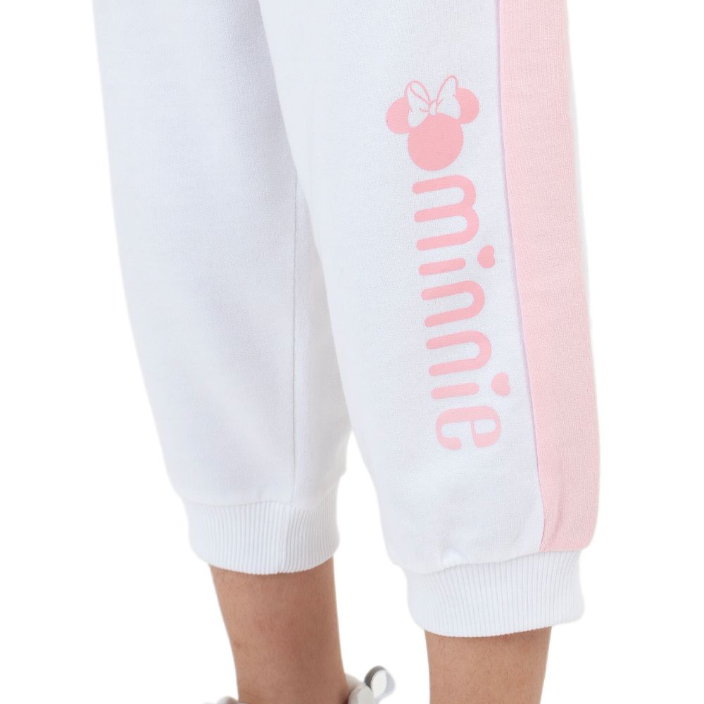 DISNEY กางเกงขายาวผ้ายืด MINNIE สีขาวครีม ไซส์ 9