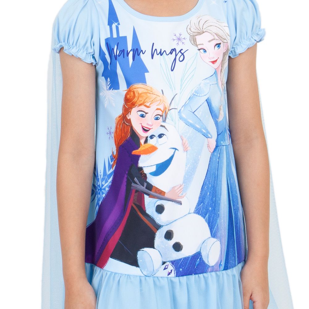 DISNEY ชุดกระโปรงผ้ายืด FROZEN ฟ้า 7 ปี
