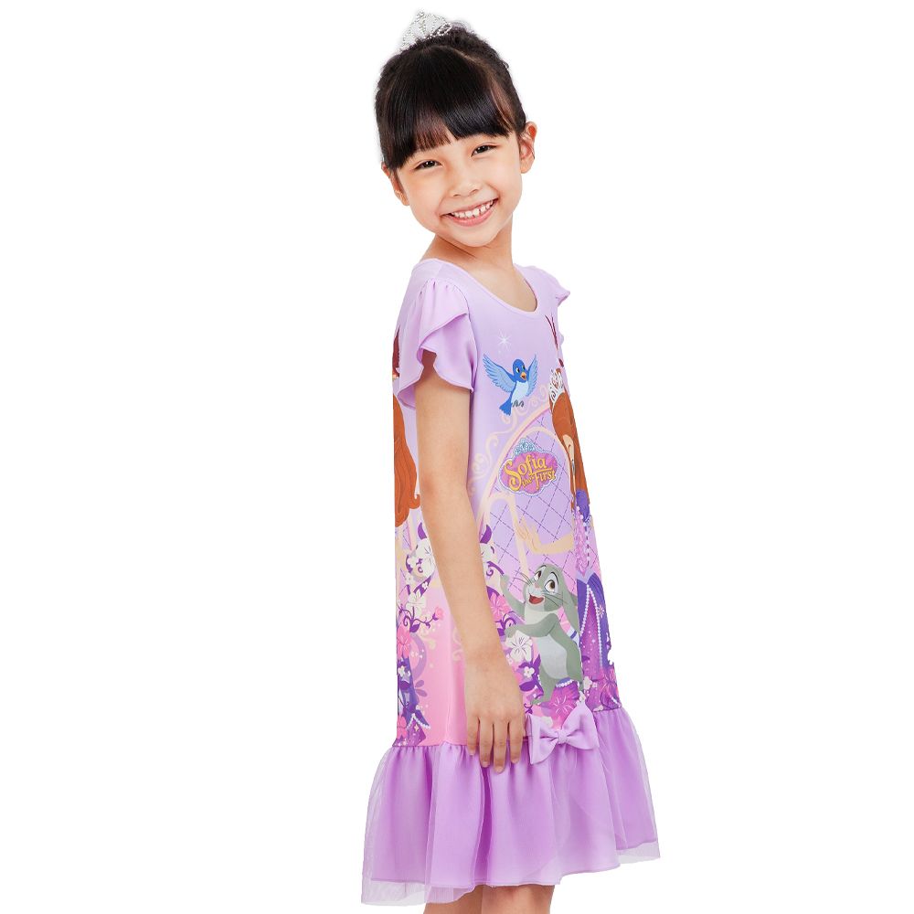 DISNEY ชุดกระโปรงผ้ายืด SOFIA สีม่วง ไซส์ 9