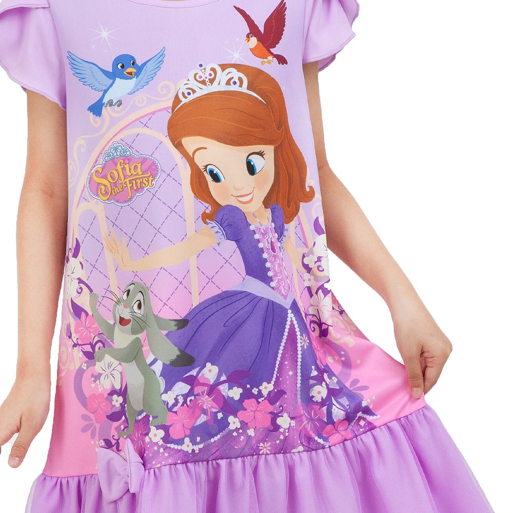DISNEY ชุดกระโปรงผ้ายืด SOFIA สีม่วง ไซส์ 9