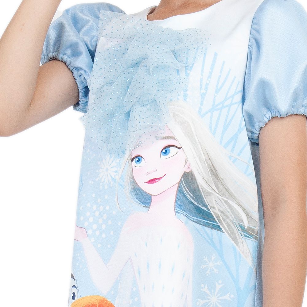 DISNEY ชุดกระโปรงผ้าทอ FROZEN ฟ้า 5 ปี