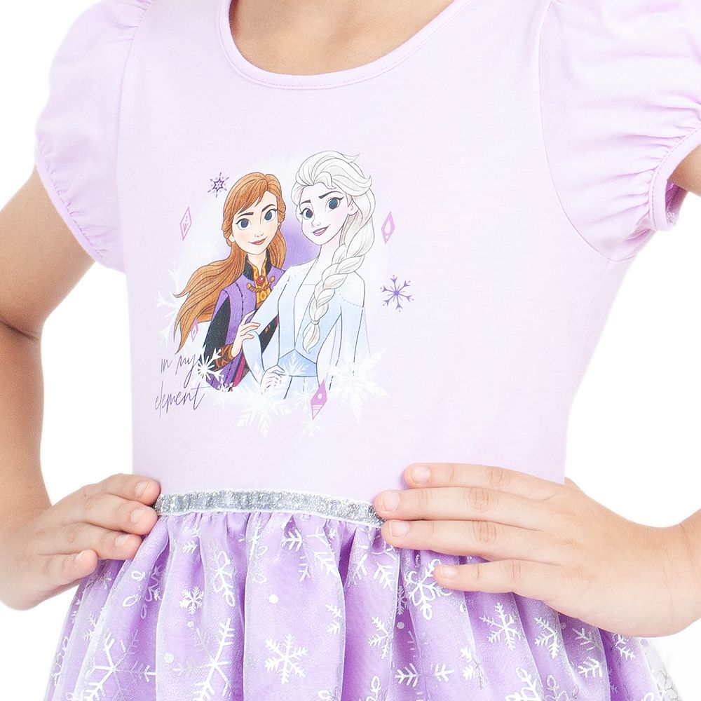 DISNEY ชุดกระโปรงผ้ายืด FROZEN ม่วง 5 ปี