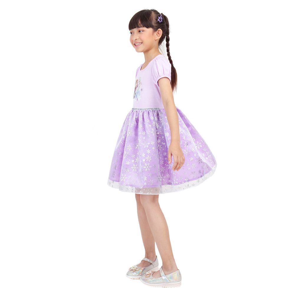 DISNEY ชุดกระโปรงผ้ายืด FROZEN ม่วง 5 ปี