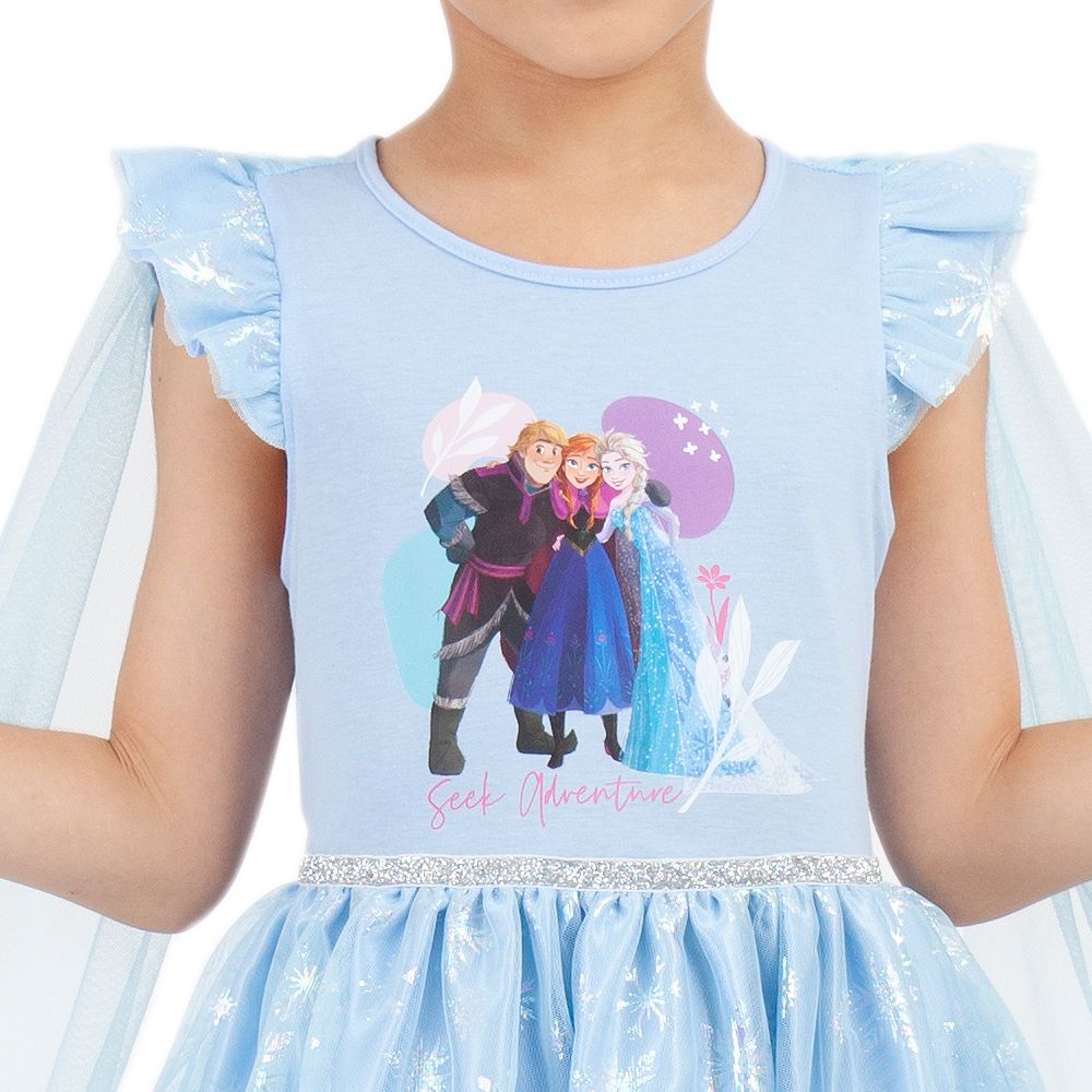 DISNEY ชุดกระโปรงผ้ายืด FROZEN สีฟ้า ไซส์ 5