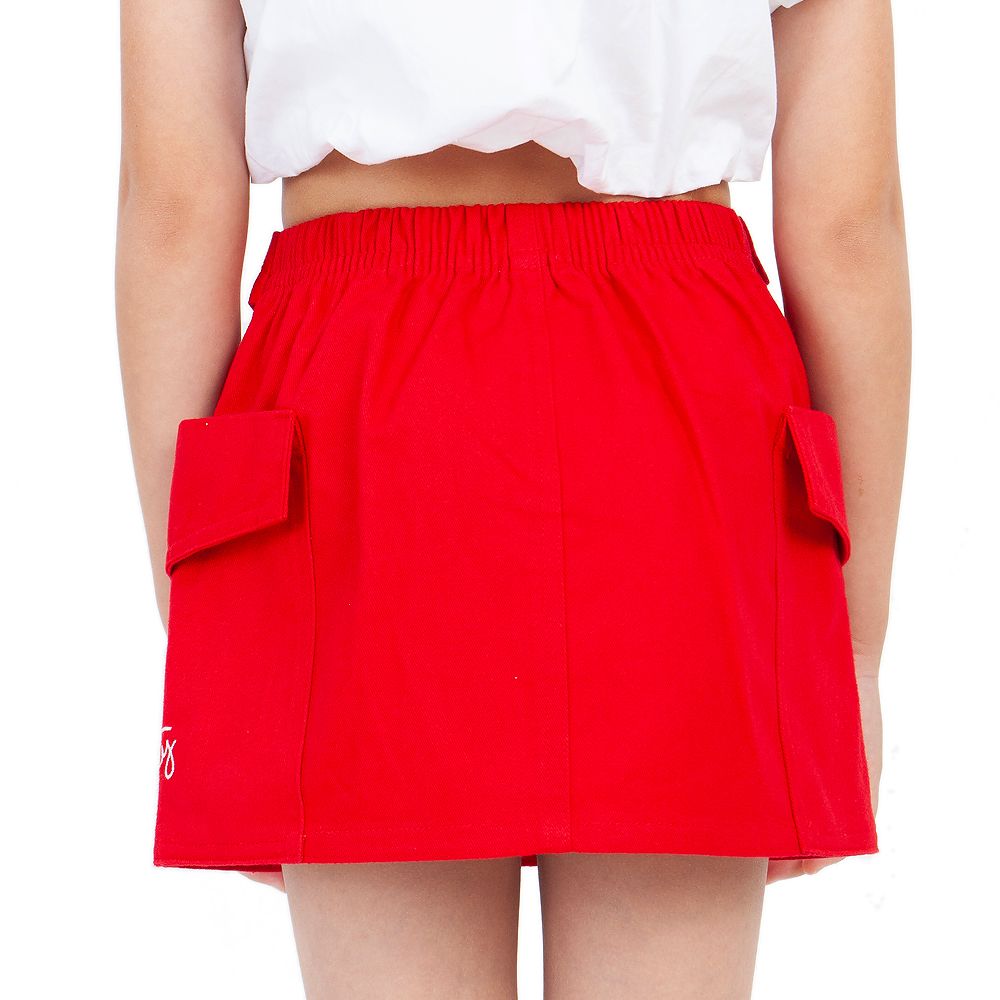 ME STYLE WOVEN SKIRT MARINE RED 9 YEARS