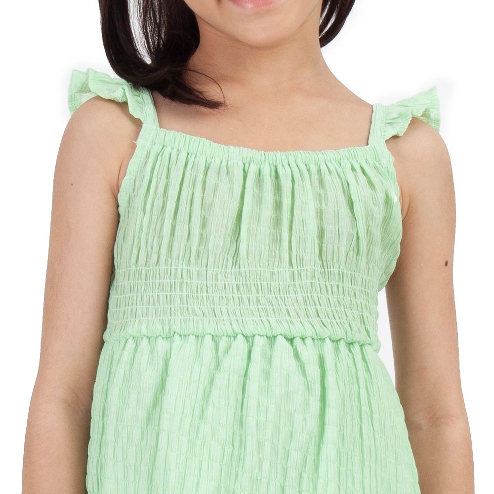 ME STYLE ชุดกระโปรงผ้ายืด RETRO สีเขียวอ่อน ไซส์ 9