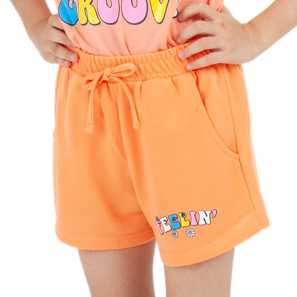 MESTYLE กางเกงขาสั้นผ้ายืด สีส้ม ไซส์ 7