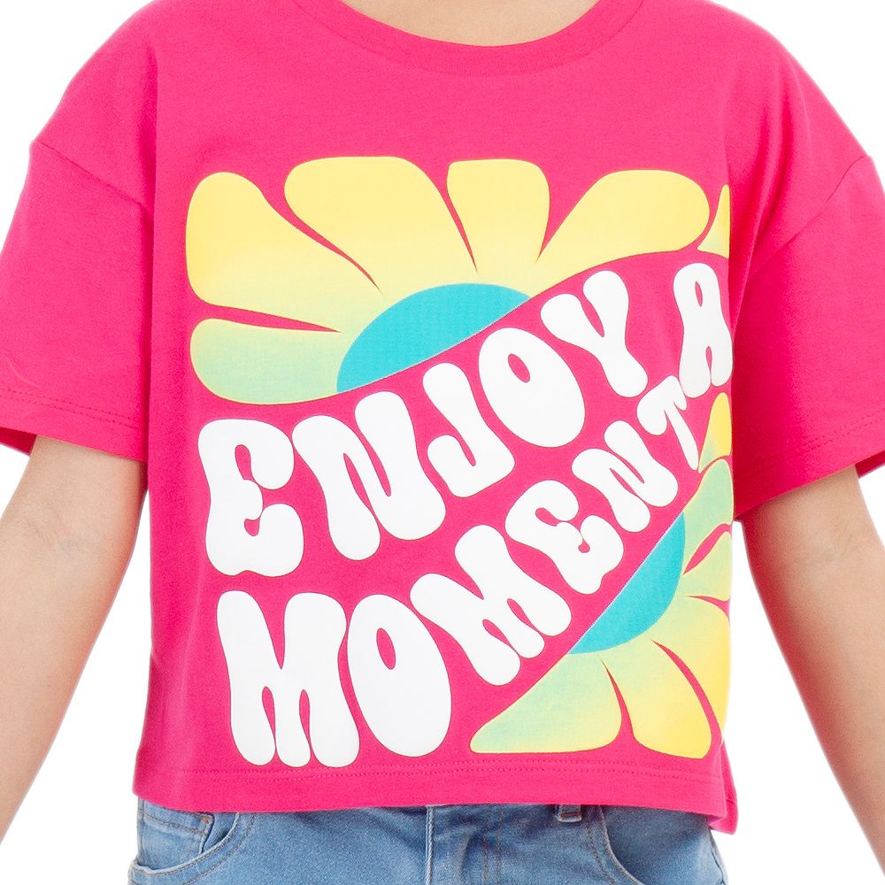 MESTYLE เสื้อยืด สีชมพูสด ไซส์ 5