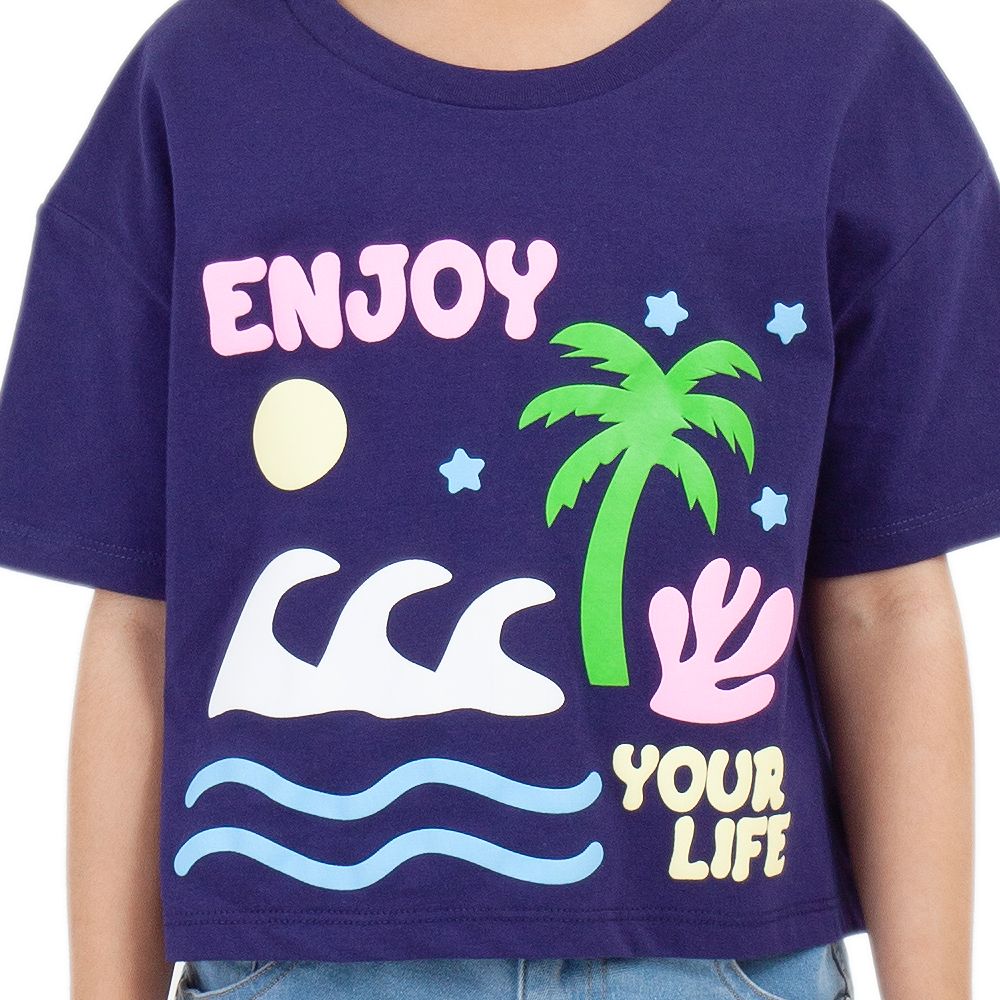 ME STYLE เสื้อยืด สีกรมท่า ไซส์ 5