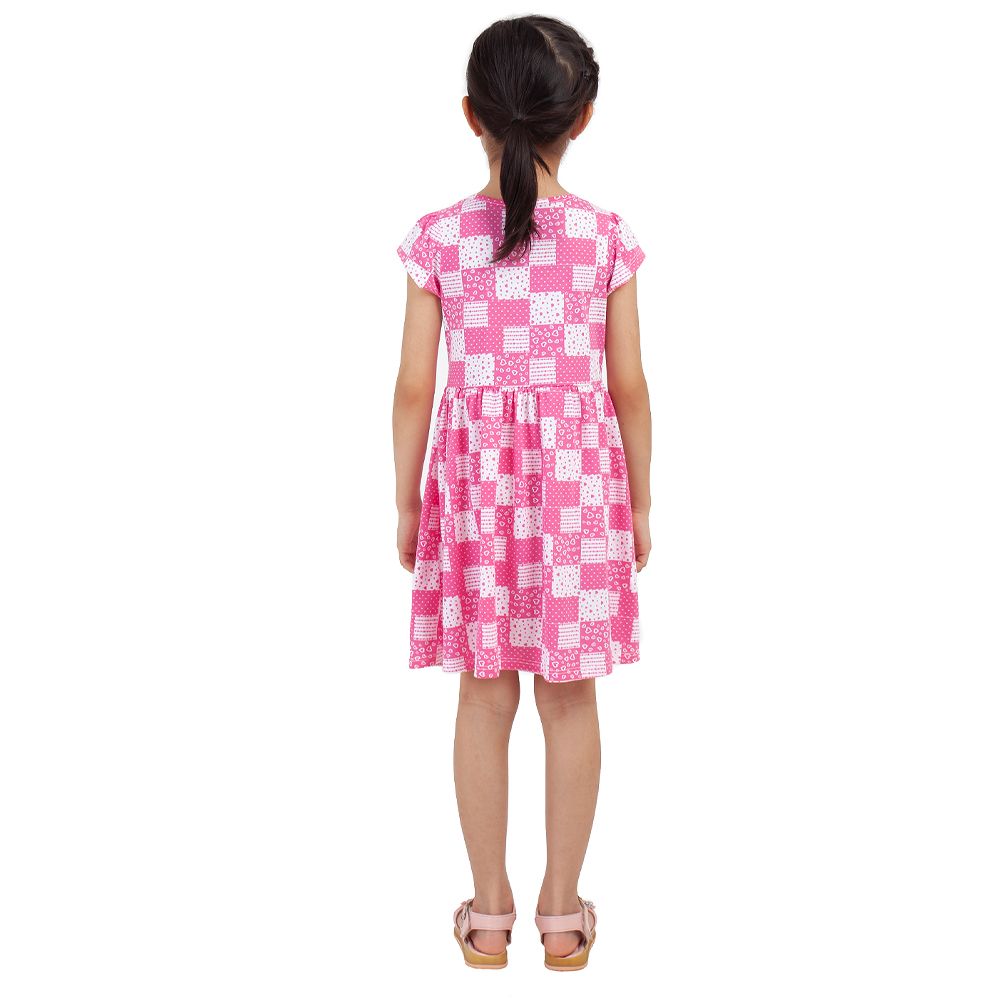 ME STYLE ชุดกระโปรงผ้ายืด สีชมพู ไซส์ 5