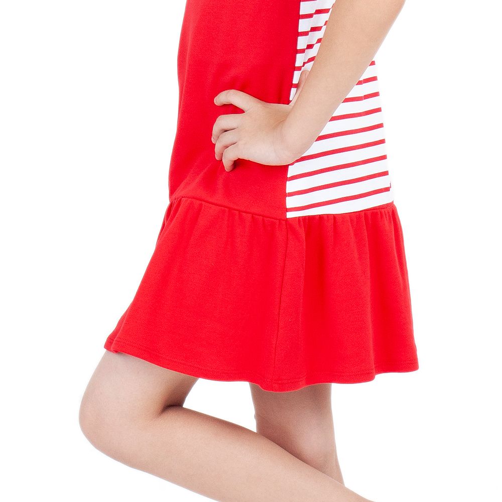 MESTYLE ชุดกระโปรงผ้ายืด สีแดง ไซซ์ 7 ปี