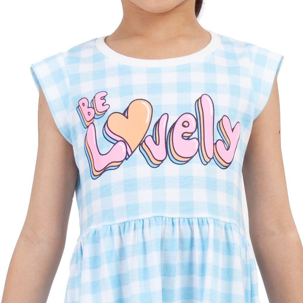 ME STYLE ชุดกระโปรงผ้ายืด สีฟ้า ไซส์ 7