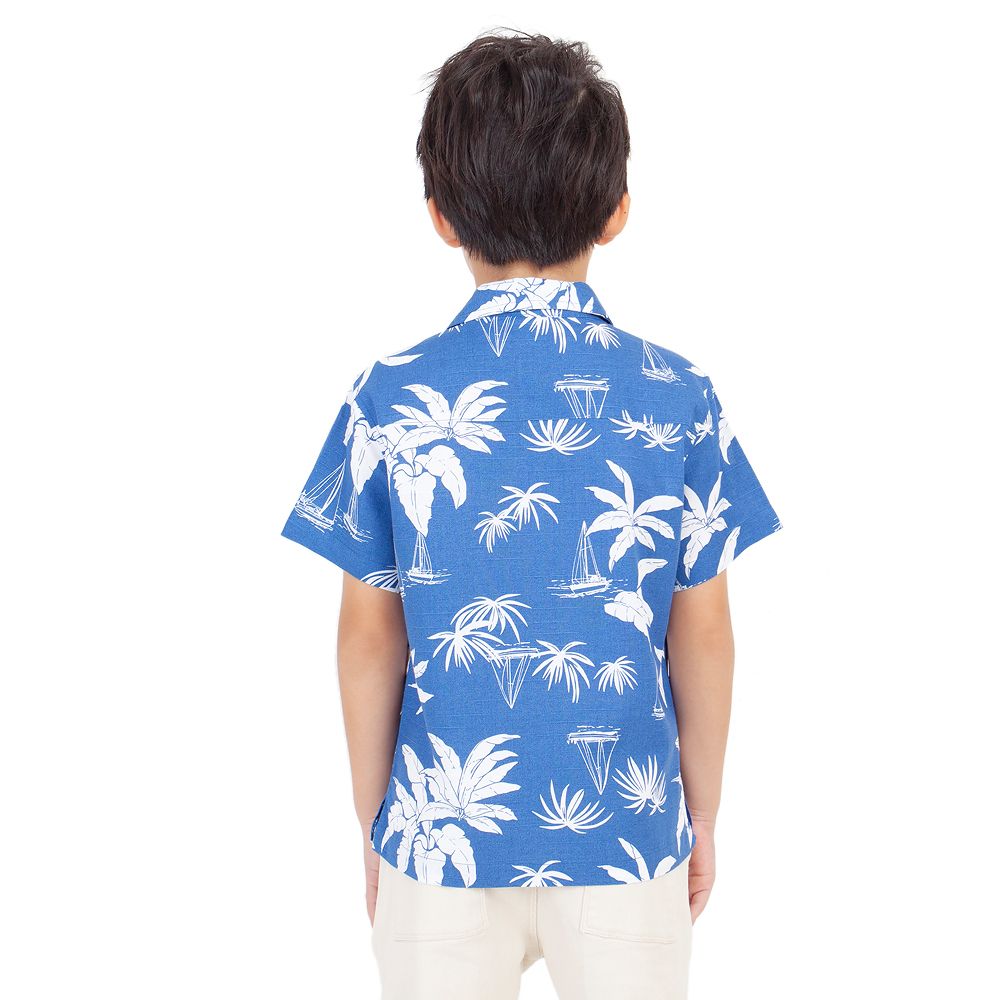 MESTYLE SHIRT WOVEN WITH PRINT SAILING BLUE SIZE 7 YEARS