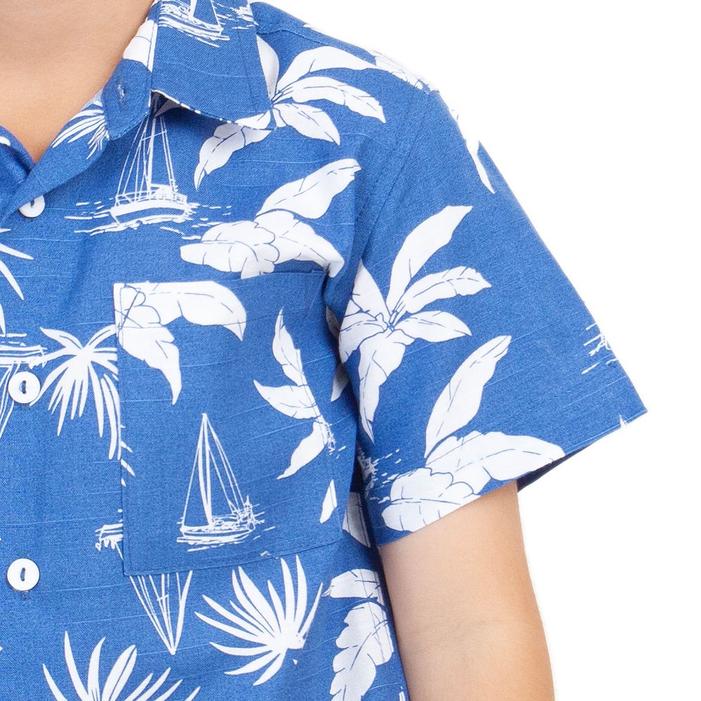 ME STYLE SHIRT WOVEN WITH PRINT SAILING BLUE 9 YEARS