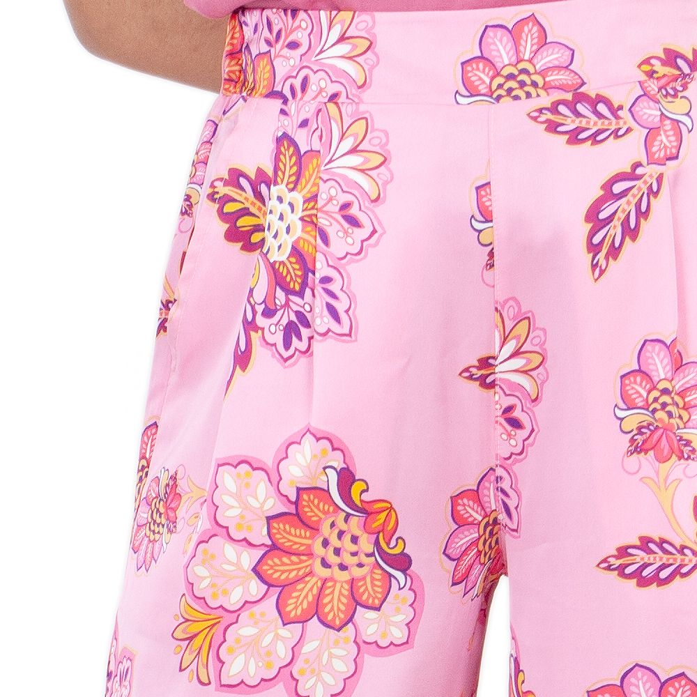 ME STYLE PANTS W-PRINT PINK L